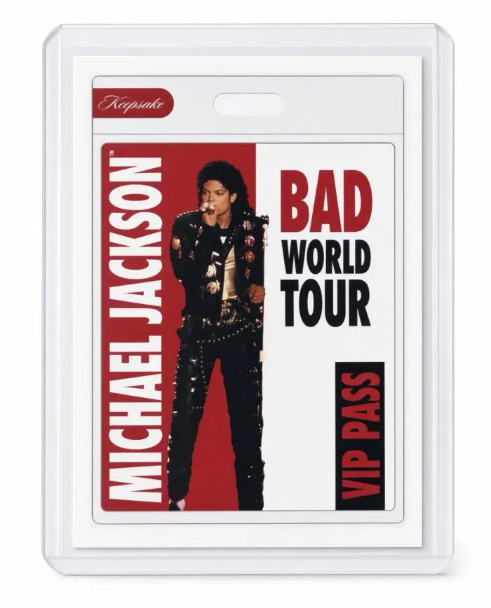 Michael Jackson BAD Tour Keepsake Trading Card #105 | VIP Pass | White Foil