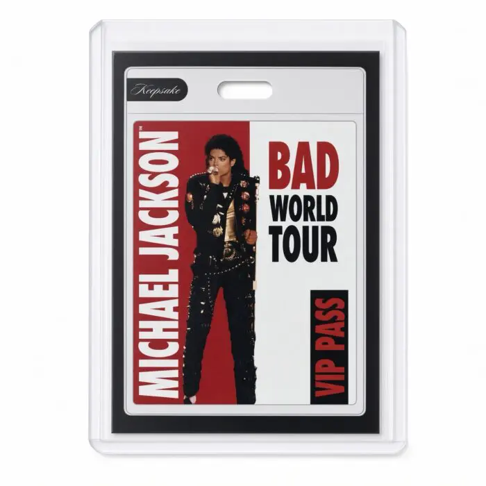 Michael Jackson BAD Tour Keepsake Trading Card #105 | VIP Pass | Black