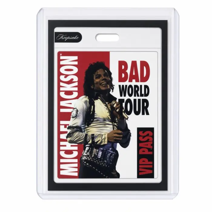 Michael Jackson BAD Tour Keepsake Trading Card #106 | VIP Pass | Black