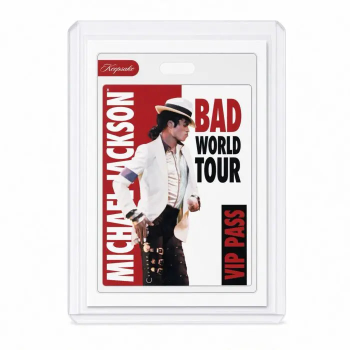 Michael Jackson BAD Tour Keepsake Trading Card #107 | VIP Pass | Black