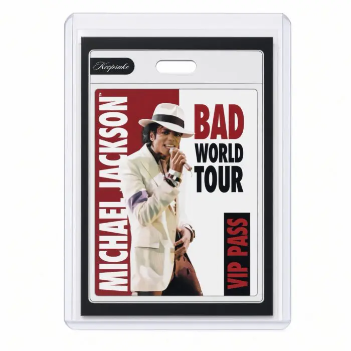 Michael Jackson BAD Tour Keepsake Trading Card #108 | VIP Pass | Black