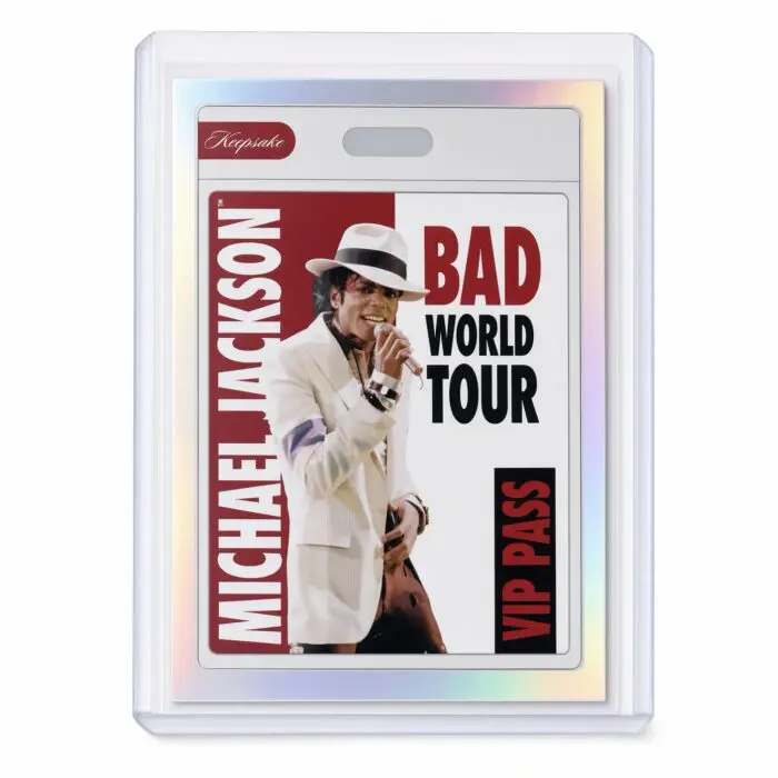 Michael Jackson BAD Tour Keepsake Trading Card #108 | VIP Pass | White Foil