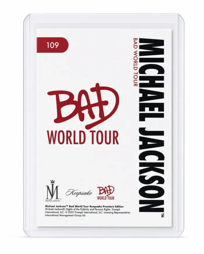 Michael Jackson BAD Tour Keepsake Trading Card #109 | VIP Pass | Base