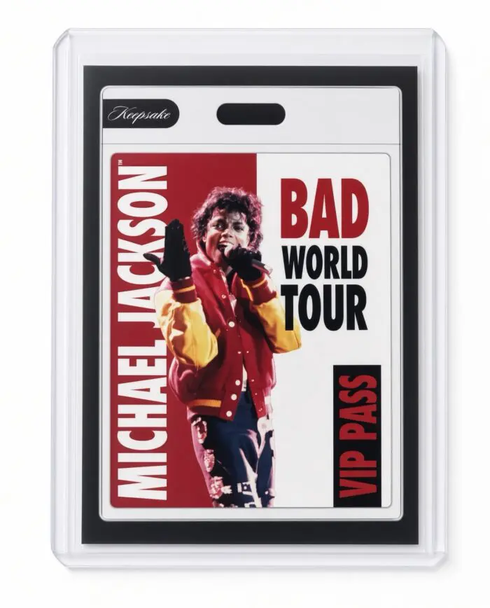 Michael Jackson BAD Tour Keepsake Trading Card #110 | VIP Pass | Black