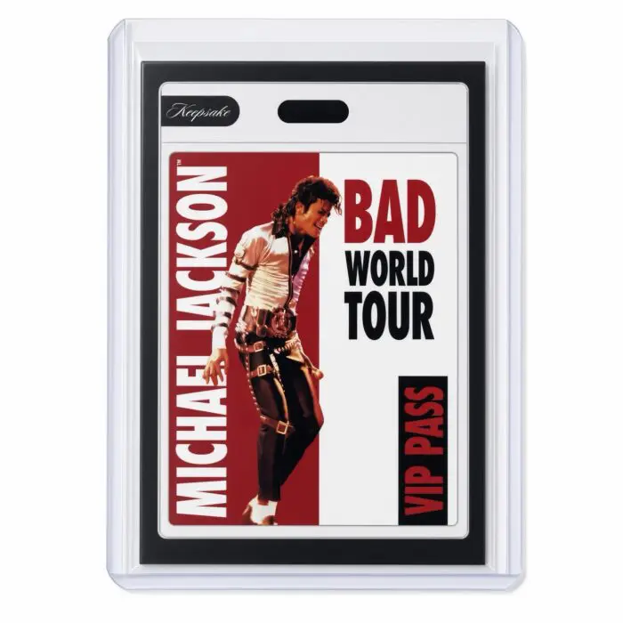 Michael Jackson BAD Tour Keepsake Trading Card #111 | VIP Pass | Black
