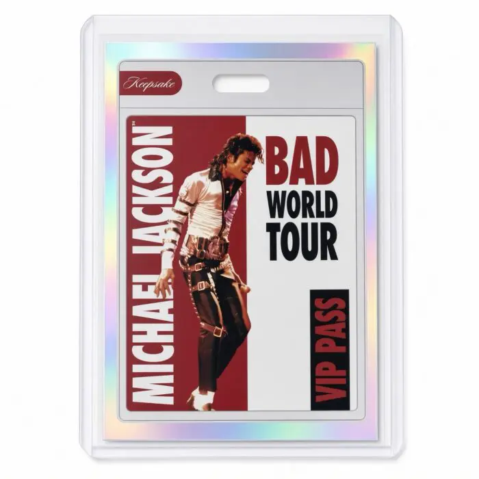 Michael Jackson BAD Tour Keepsake Trading Card #111 | VIP Pass | White Foil