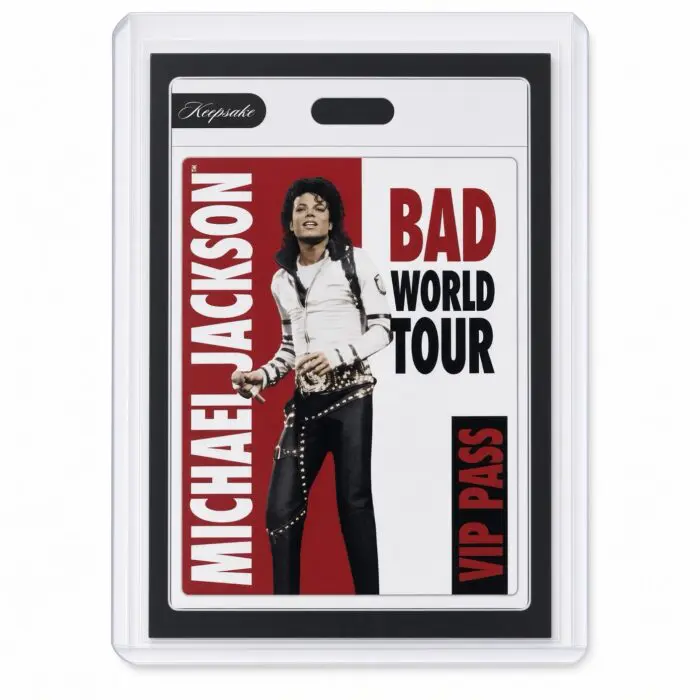 Michael Jackson BAD Tour Keepsake Trading Card #113 | VIP Pass | Black