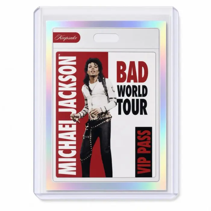 Michael Jackson BAD Tour Keepsake Trading Card #113 | VIP Pass | White Foil