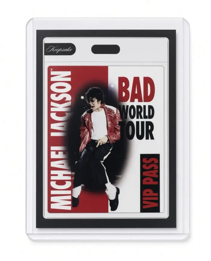 Michael Jackson BAD Tour Keepsake Trading Card #115 | VIP Pass | Black