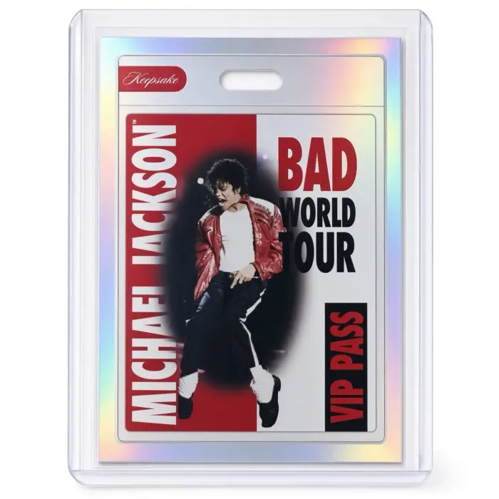 Michael Jackson BAD Tour Keepsake Trading Card #115 | VIP Pass | White Foil