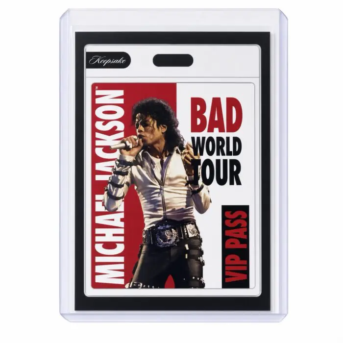 Michael Jackson BAD Tour Keepsake Trading Card #114 | VIP Pass | Black