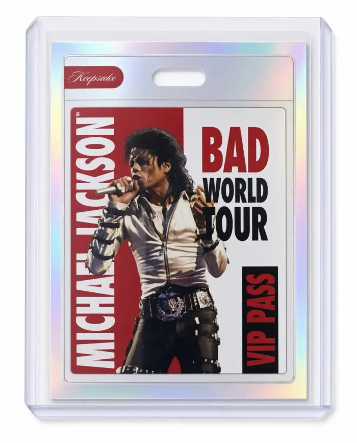 Michael Jackson BAD Tour Keepsake Trading Card #114 | VIP Pass | White Foil