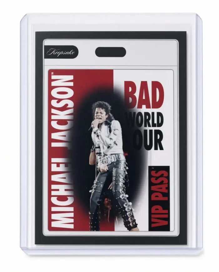 Michael Jackson BAD Tour Keepsake Trading Card #112 | VIP Pass | Black