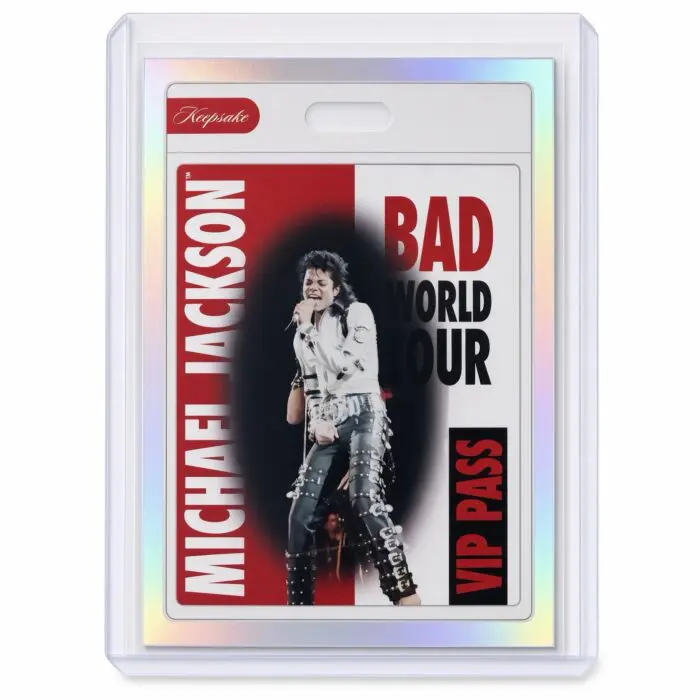Michael Jackson BAD Tour Keepsake Trading Card #112 | VIP Pass | White Foil