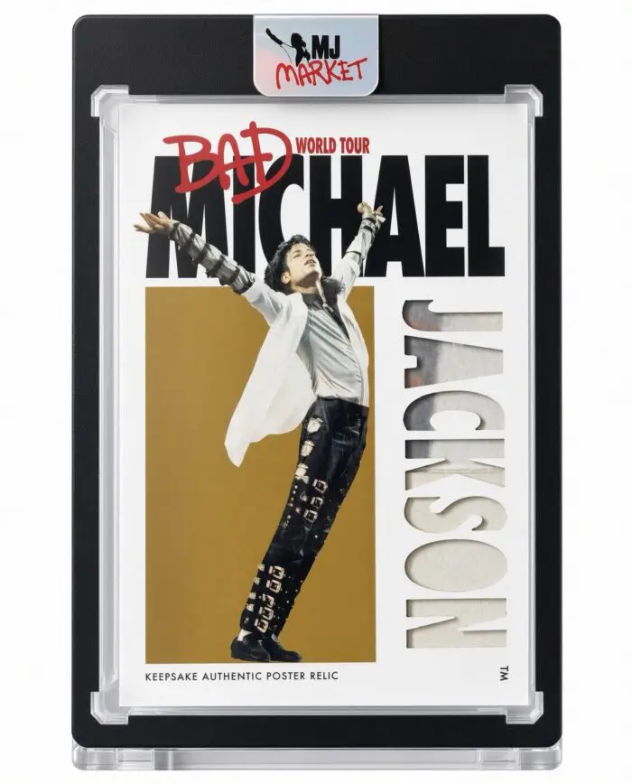 Michael Jackson Bad World Tour Keepsake #277 Poster Relic 17/17 Gold OMEGA