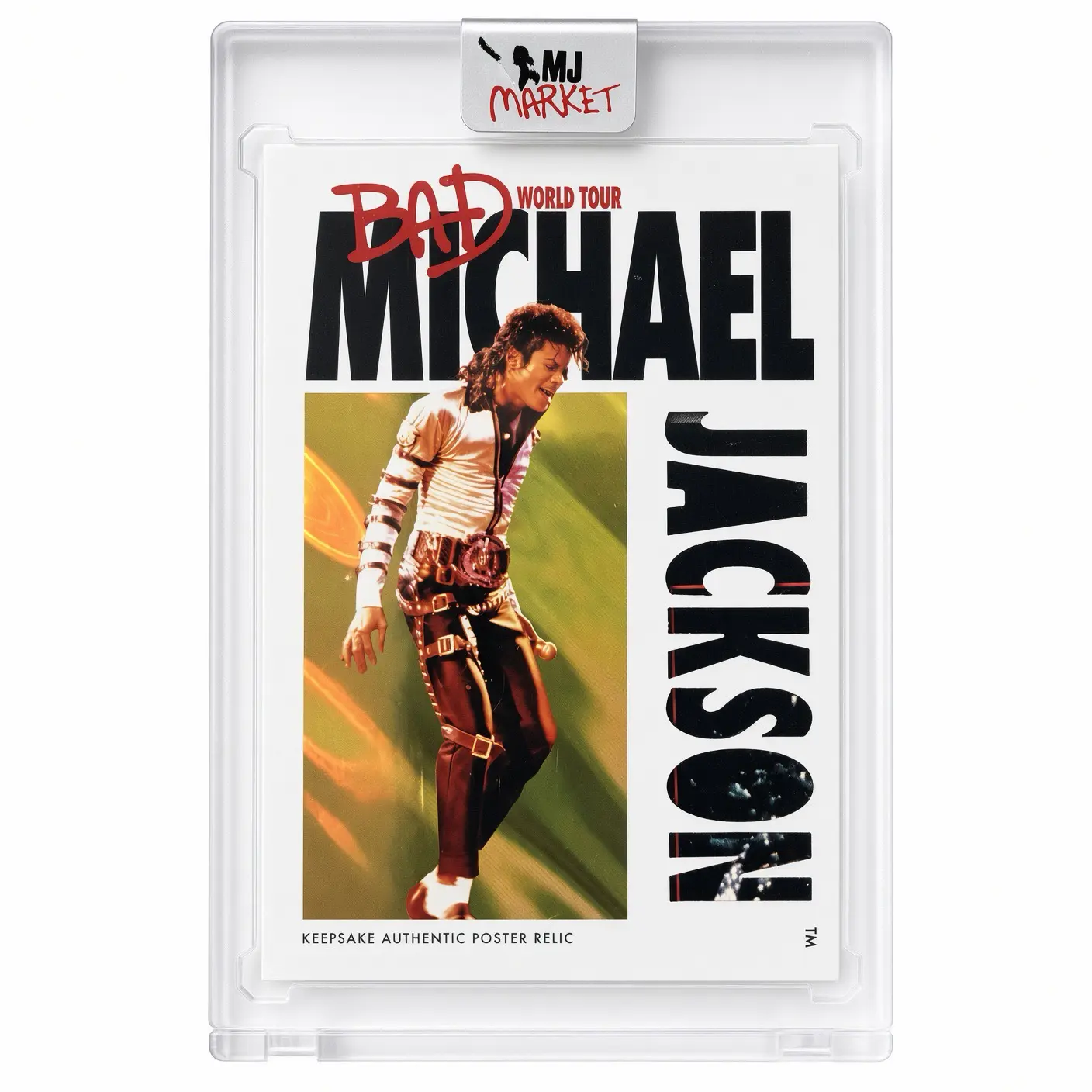 Michael Jackson Bad World Tour Keepsake #276 Poster Relic 13/17 Gold Foil