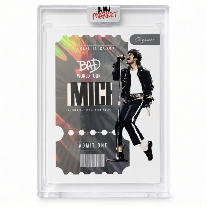 Michael Jackson Bad World Tour Keepsake  #281 Ticket Relic 09/15 Platinum Foil