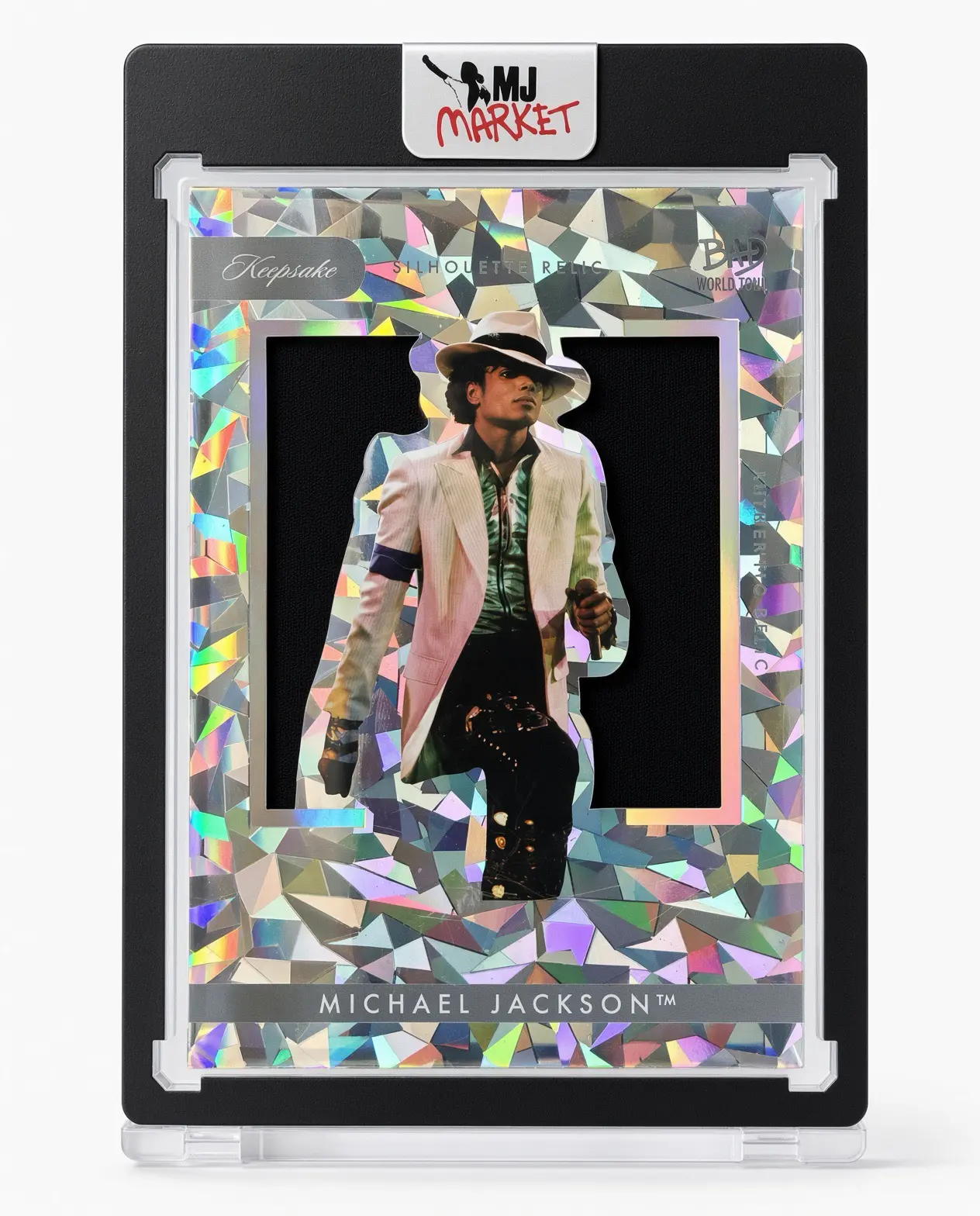 Michael Jackson Bad Tour Keepsake # 269 Silhouette Jacket Relic 01/15 Cracked Ice ALPHA