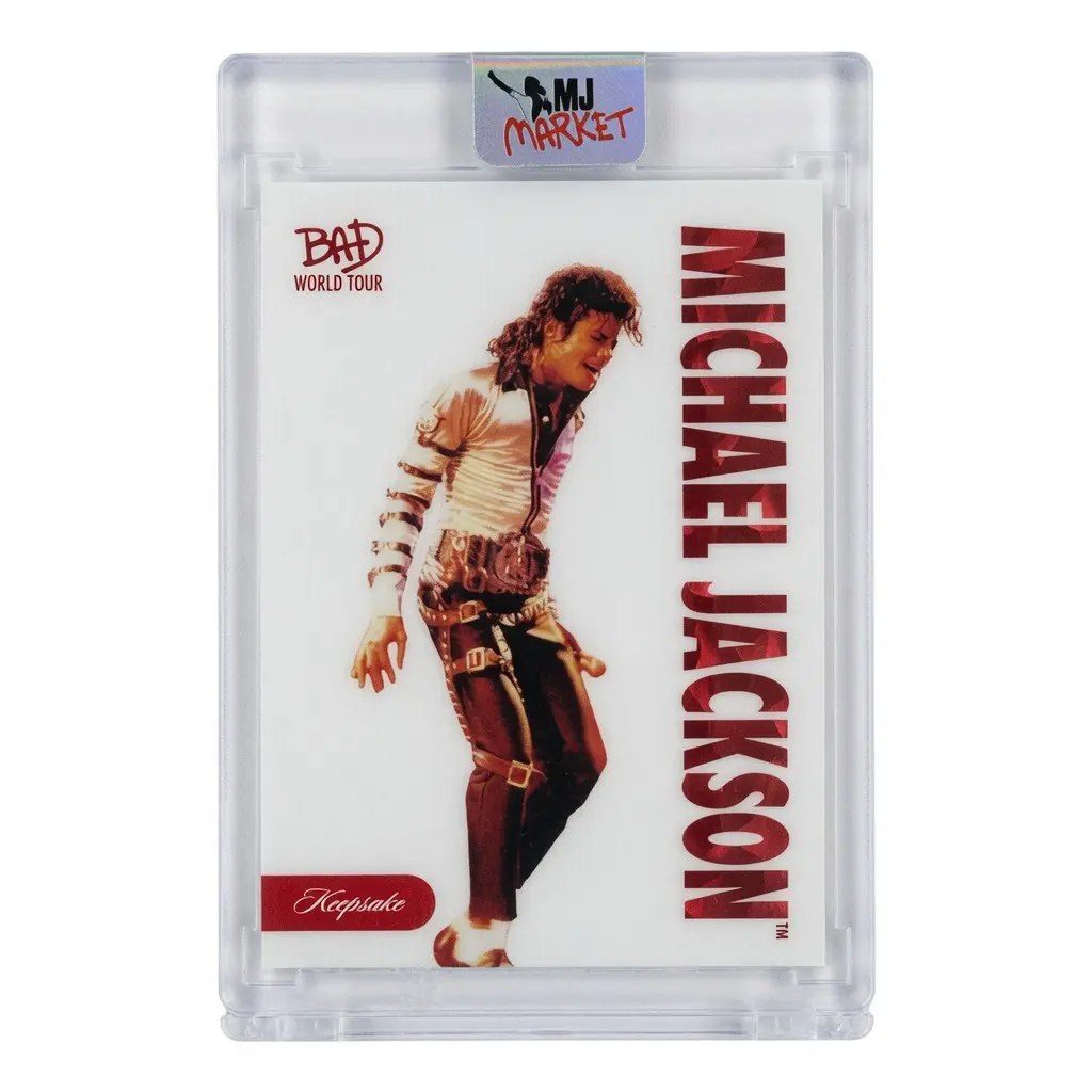 Michael Jackson BAD Keepsake Trading Card #8 Base | Red 01/01