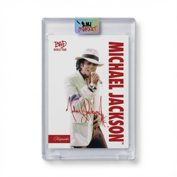 Michael Jackson BAD Keepsake Trading Card #14 Base | Signature 01/07 ALPHA