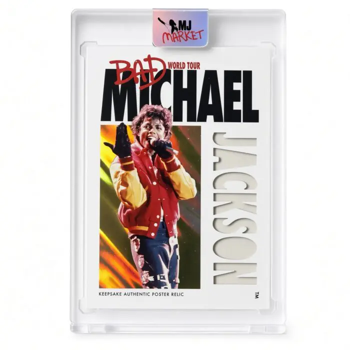 Michael Jackson BAD Keepsake Trading Card # 272 Gold Poster Relic 11/17