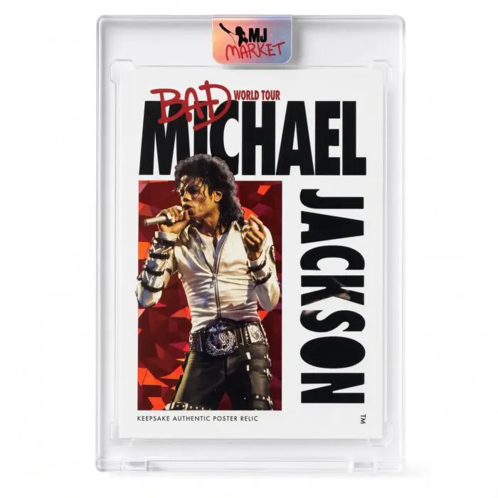 Michael Jackson BAD Keepsake Trading Card # 279 Poster Relic 06/87