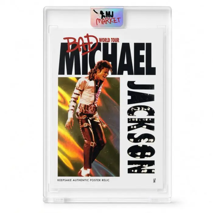 Michael Jackson BAD Keepsake Trading Card # 276 Gold Poster Relic 04/17