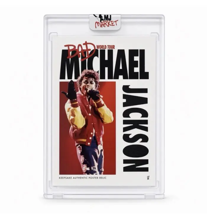 Michael Jackson Bad World Tour Keepsake #272 Poster Relic 66/87 Red Foil