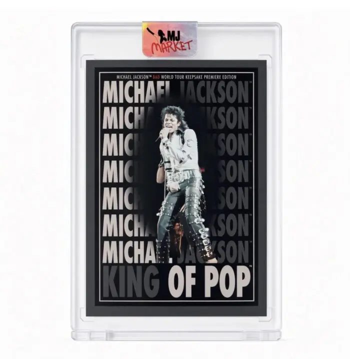 Michael Jackson BAD Keepsake Trading Card #179 Poster | Platinum 01/15 ALPHA