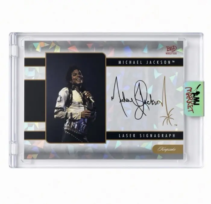 Michael Jackson BAD Keepsake Trading Card #135 Base | Gold Crack ICE 01/17 ALPHA