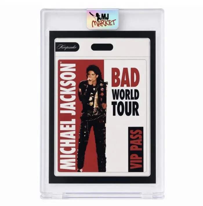 Michael Jackson Bad World Tour Keepsake VIP Pass Card #105 Platinum 15/15 OMEGA