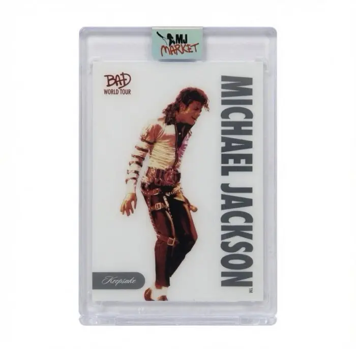 Michael Jackson BAD Keepsake Trading Card #8 Base | Platinum Hologram 15/15 OMEGA