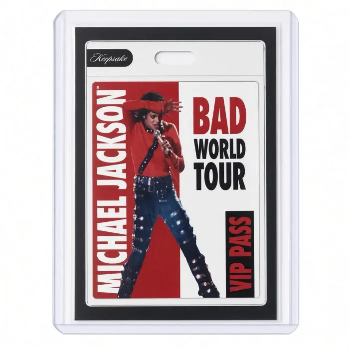 Michael Jackson BAD Tour Keepsake Trading Card #116 | VIP Pass | Black