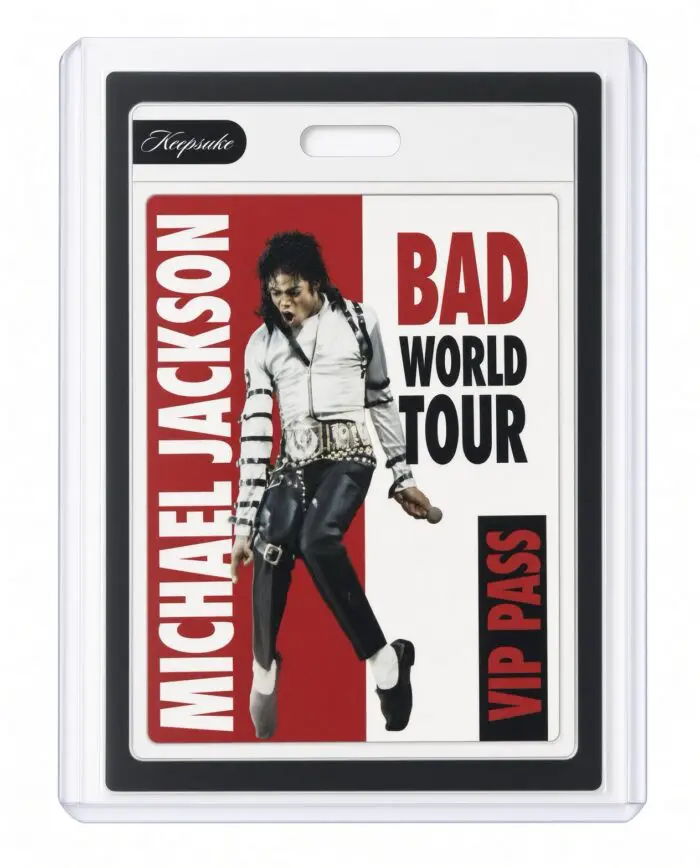 Michael Jackson BAD Tour Keepsake Trading Card #117 | VIP Pass | Black