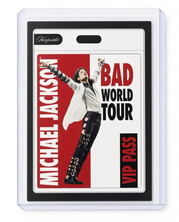 Michael Jackson BAD Tour Keepsake Trading Card #119 | VIP Pass | Black