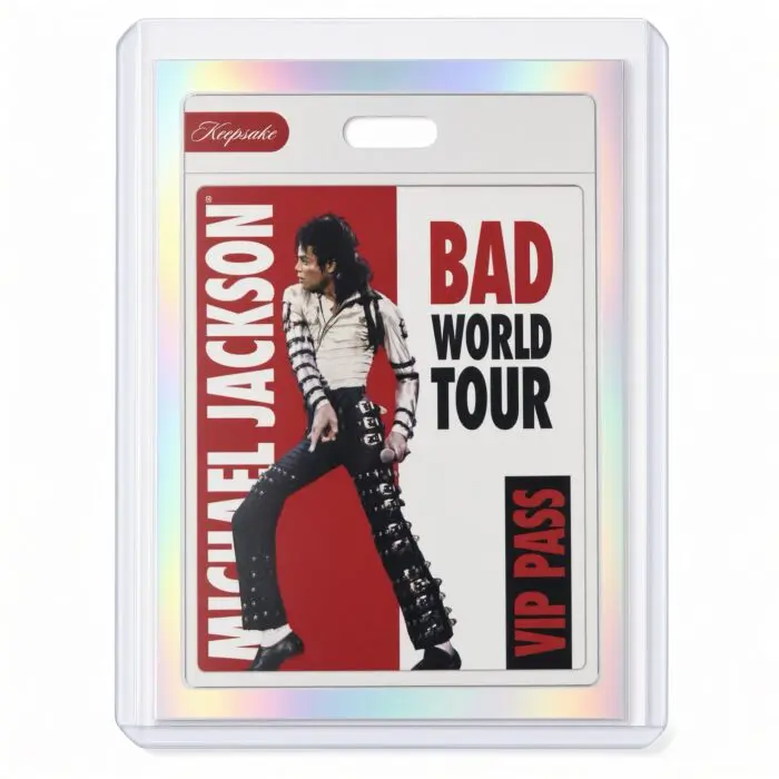 Michael Jackson BAD Tour Keepsake Trading Card #119 | VIP Pass | White Foil