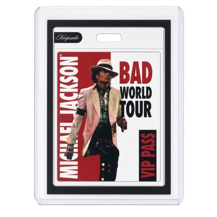 Michael Jackson BAD Tour Keepsake Trading Card #120 | VIP Pass | Black