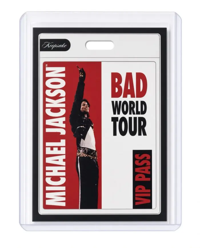 Michael Jackson BAD Tour Keepsake Trading Card #123 | VIP Pass | Black