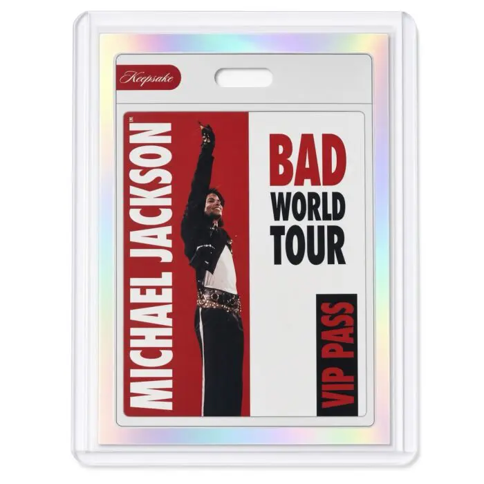 Michael Jackson BAD Tour Keepsake Trading Card #123 | VIP Pass | White Foil