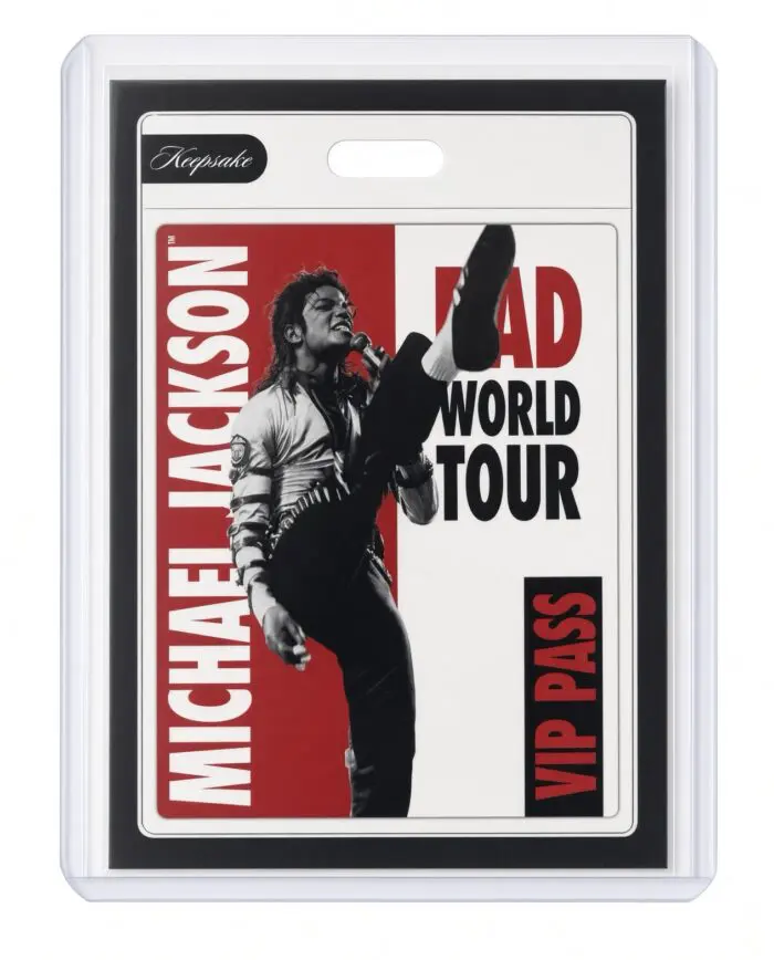 Michael Jackson BAD Tour Keepsake Trading Card #122 | VIP Pass | Black
