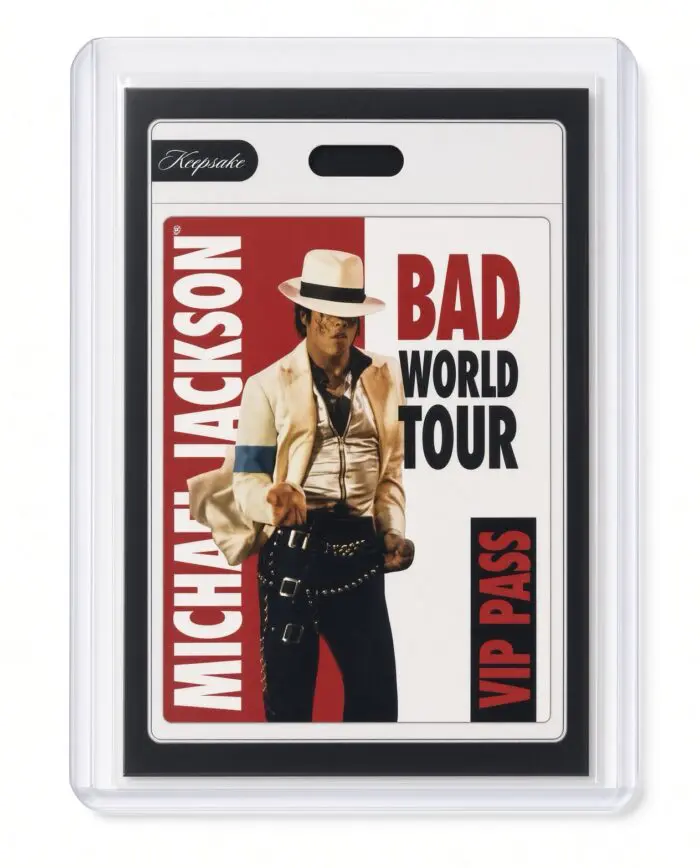 Michael Jackson BAD Tour Keepsake Trading Card #121 | VIP Pass | Black