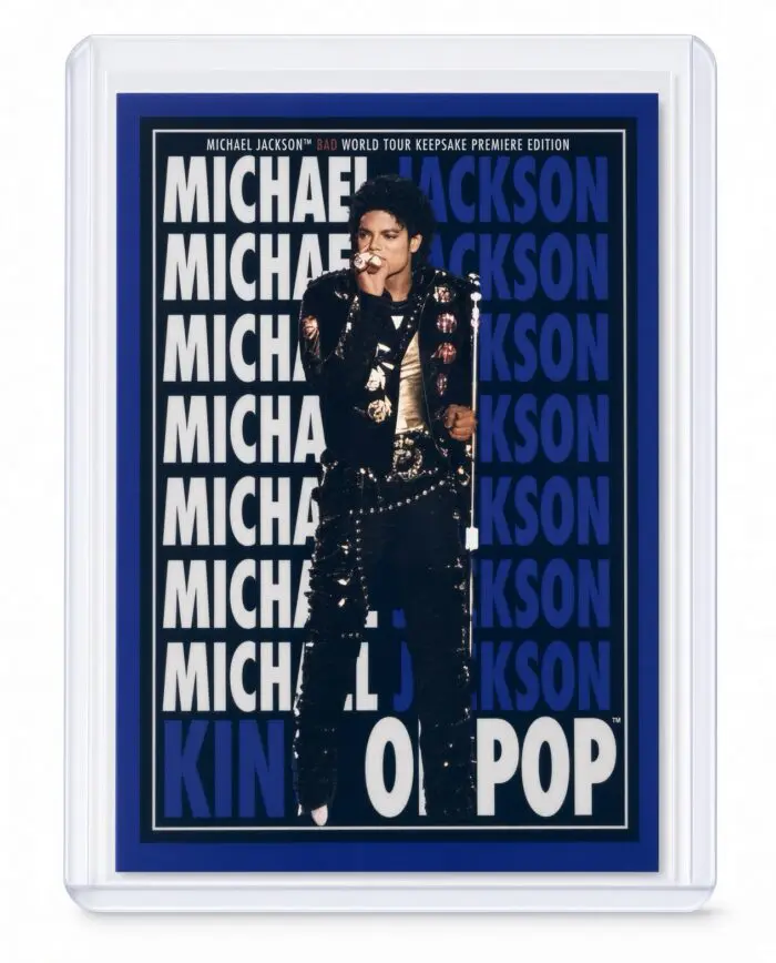 Michael Jackson BAD Tour Keepsake Trading Card #176 | Poster | Blue