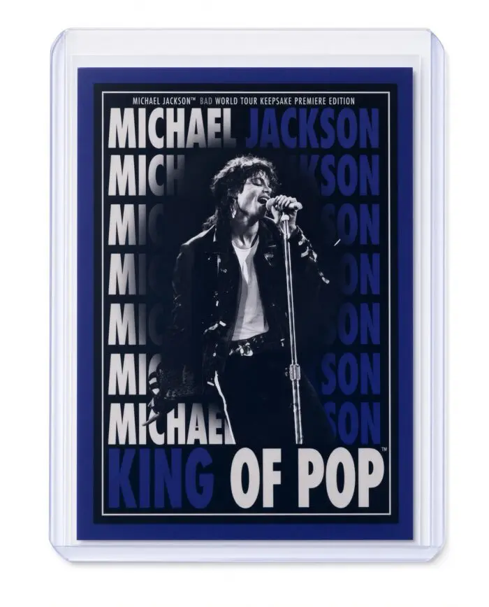 Michael Jackson BAD Tour Keepsake Trading Card #177 | Poster | Blue