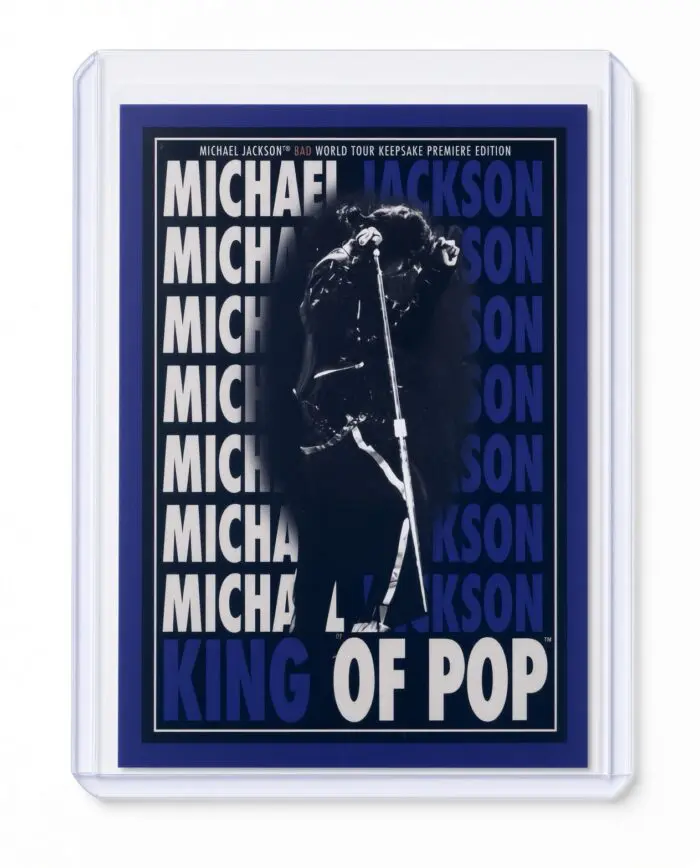 Michael Jackson BAD Tour Keepsake Trading Card #178 | Poster | Blue