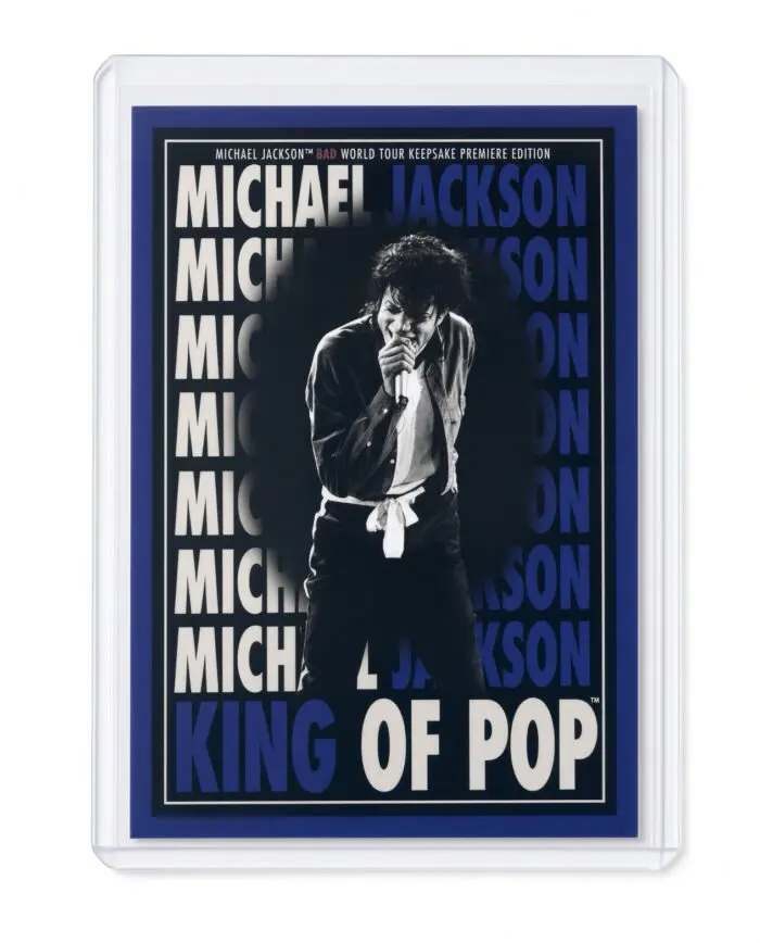Michael Jackson BAD Tour Keepsake Trading Card #179 | Poster | Blue