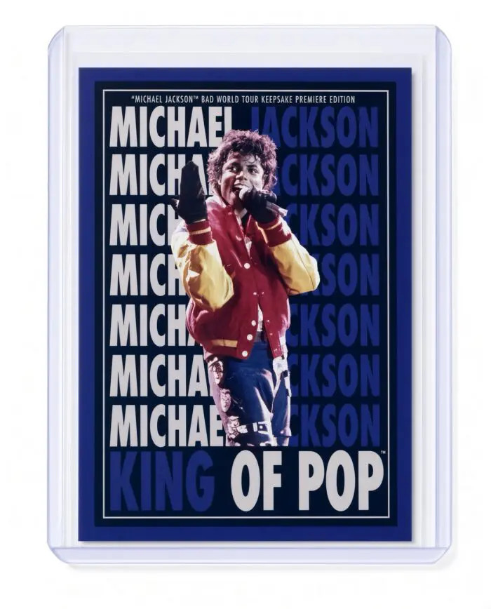 Michael Jackson BAD Tour Keepsake Trading Card #181 | Poster | Blue