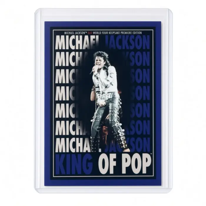 Michael Jackson BAD Tour Keepsake Trading Card #180 | Poster | Blue
