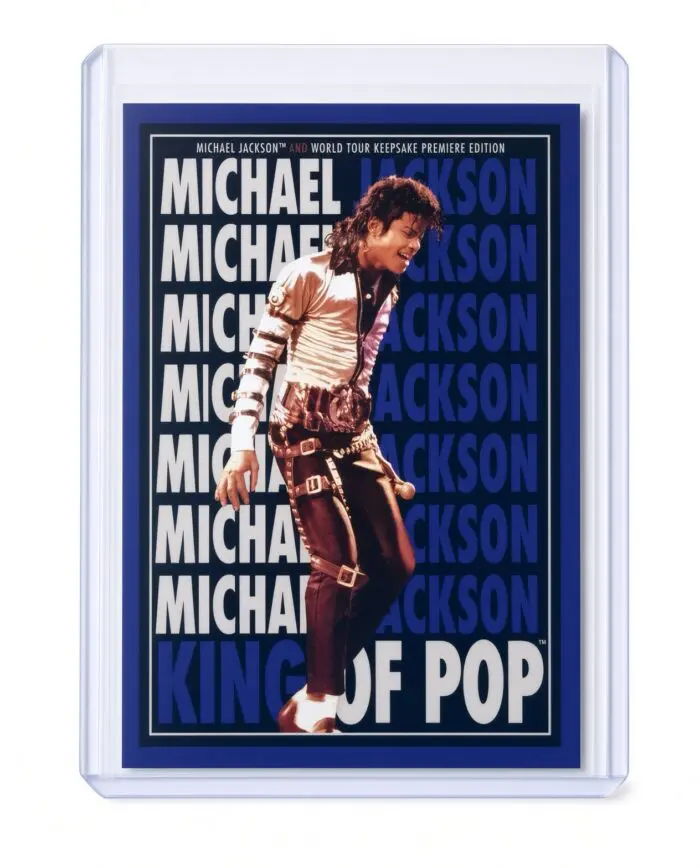 Michael Jackson BAD Tour Keepsake Trading Card #182 | Poster | Blue