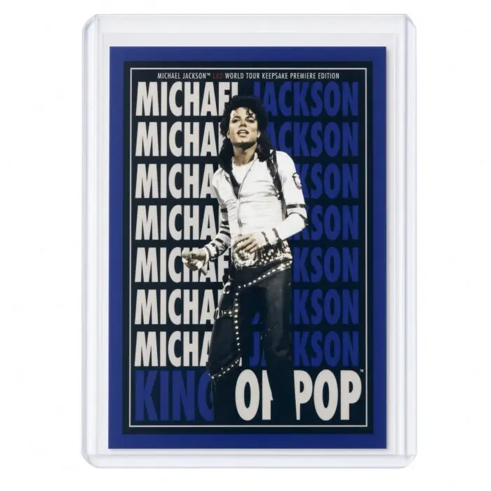 Michael Jackson BAD Tour Keepsake Trading Card #183 | Poster | Blue
