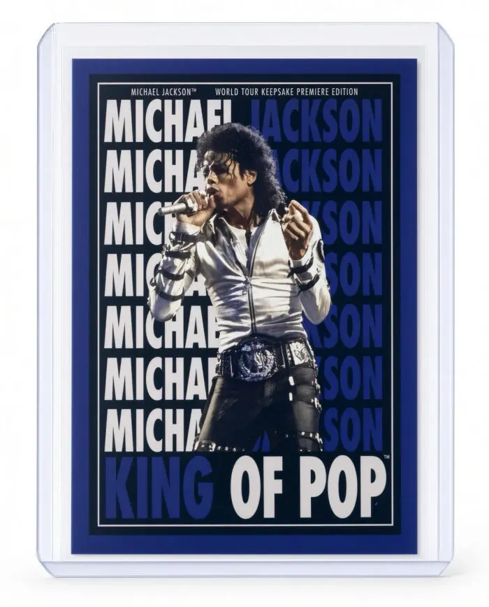 Michael Jackson BAD Tour Keepsake Trading Card #184 | Poster | Blue